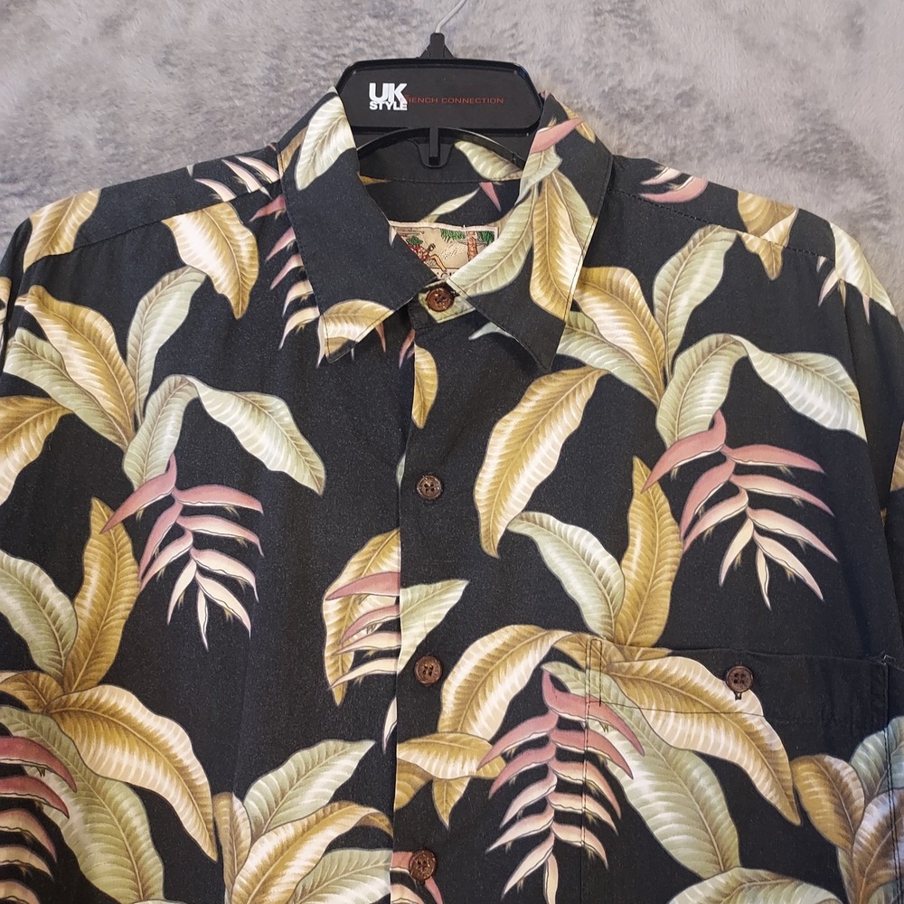 Vintage Tori Richard Hawaiian Shirt Men's Large Floral Island Vibes Made USA